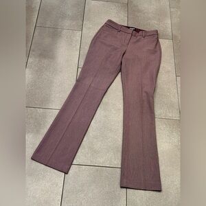 Express size 2 barely boot cut columnist midrise work pants in maroon dot